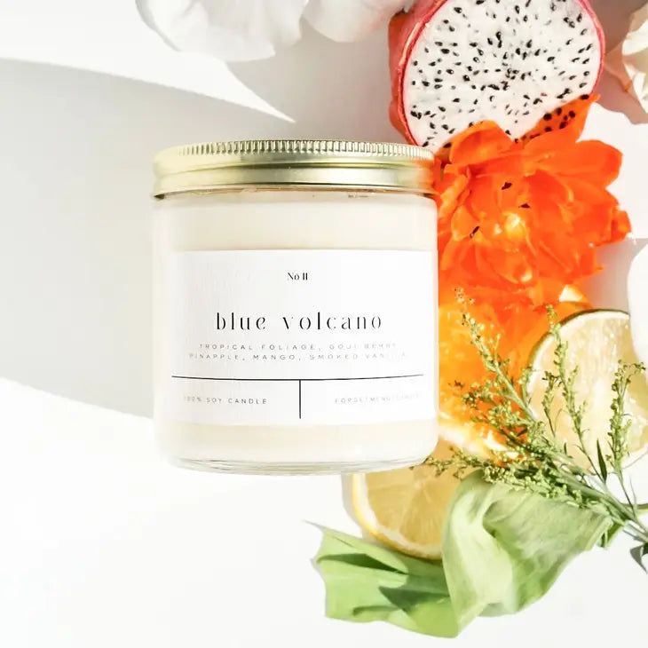 The Blue Volcano Jar Candle 9oz
