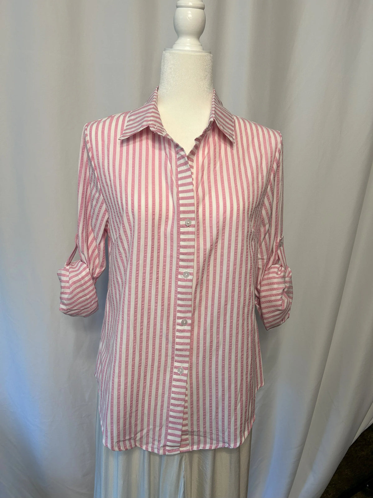 The Faye Striped Button Down Shirt