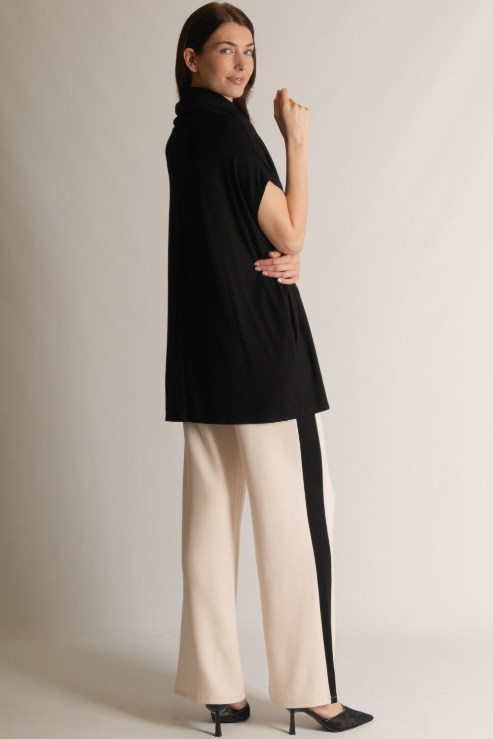 The Black Dahlia Cowl Neck Tunic