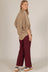 The Willow Satin Billowy Sleeve Button Up Shirt Blouse