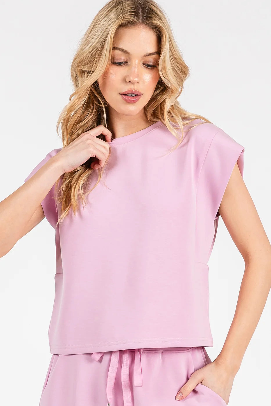 The Pink Cloud Knit Top and Short Separates