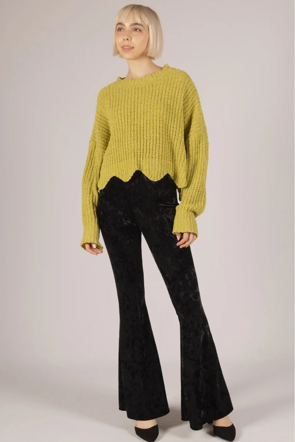 The Scallop Cropped Sweater - Assorted Colors