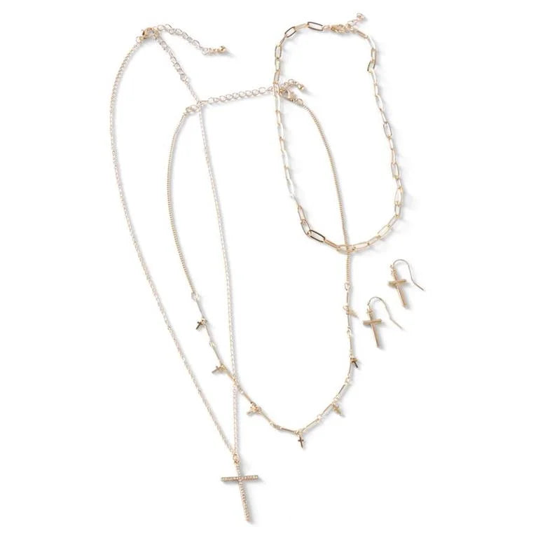Blessings of Three Necklace & Earring Set