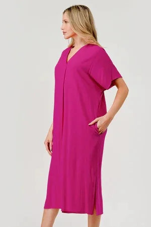 The Arial Midi Dress - Pink