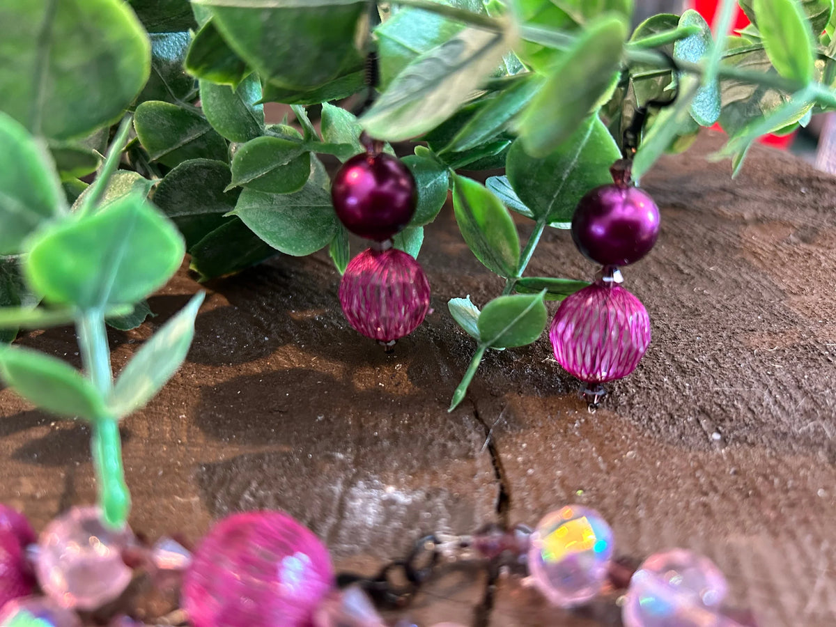 Raspberry Sorbet Necklace and Earring Set