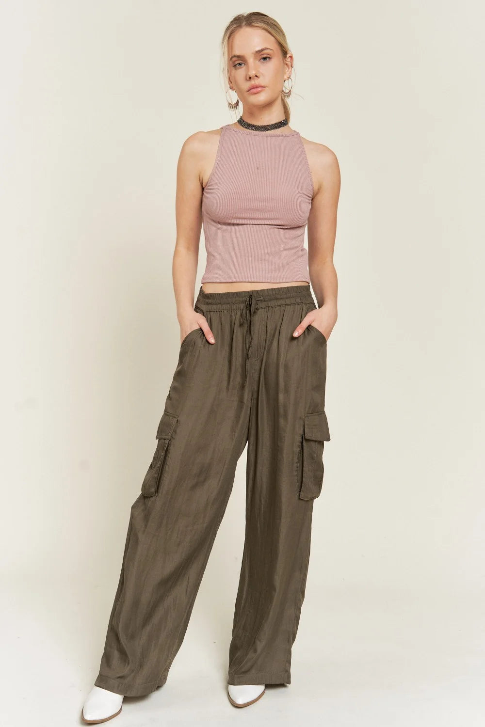The Donna Satin Cargo Pants