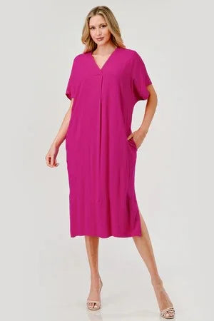 The Arial Midi Dress - Pink