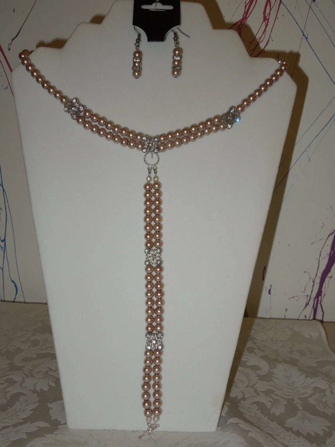 Mave's Pearl Necklace, Bracelet & Earring Set