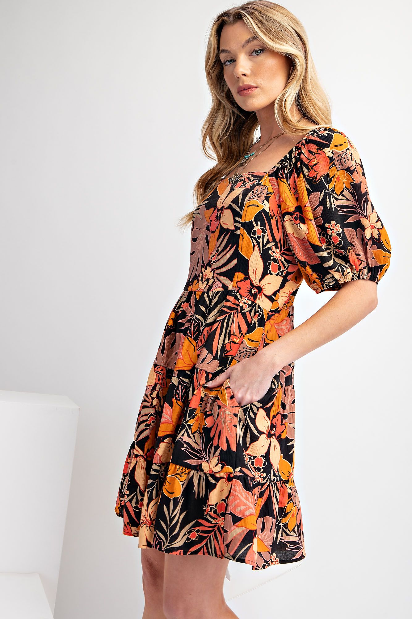 The Tonya Tropical Print Dress