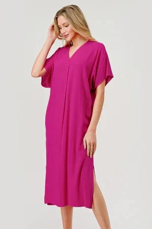 The Arial Midi Dress - Pink