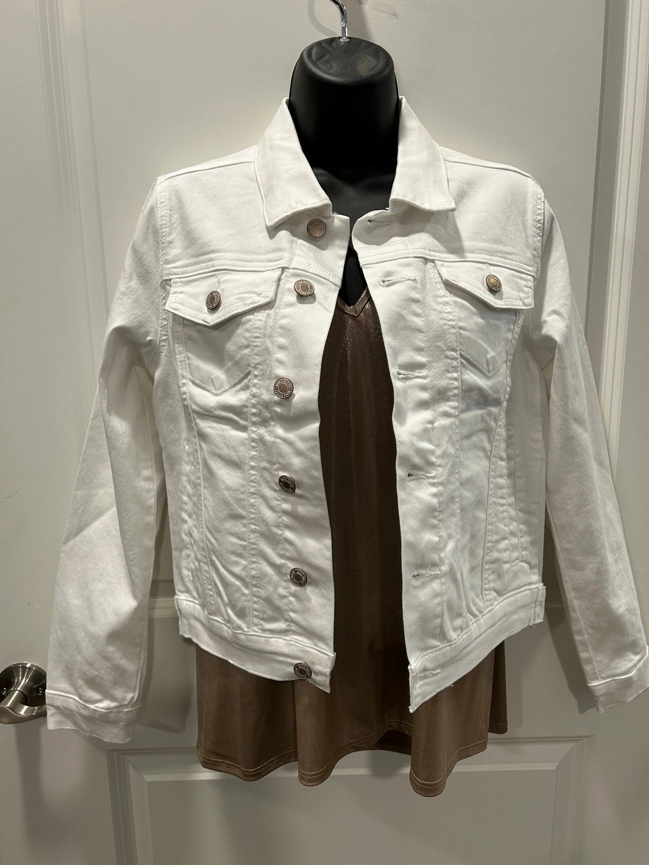 The Bianca White Denim Jacket