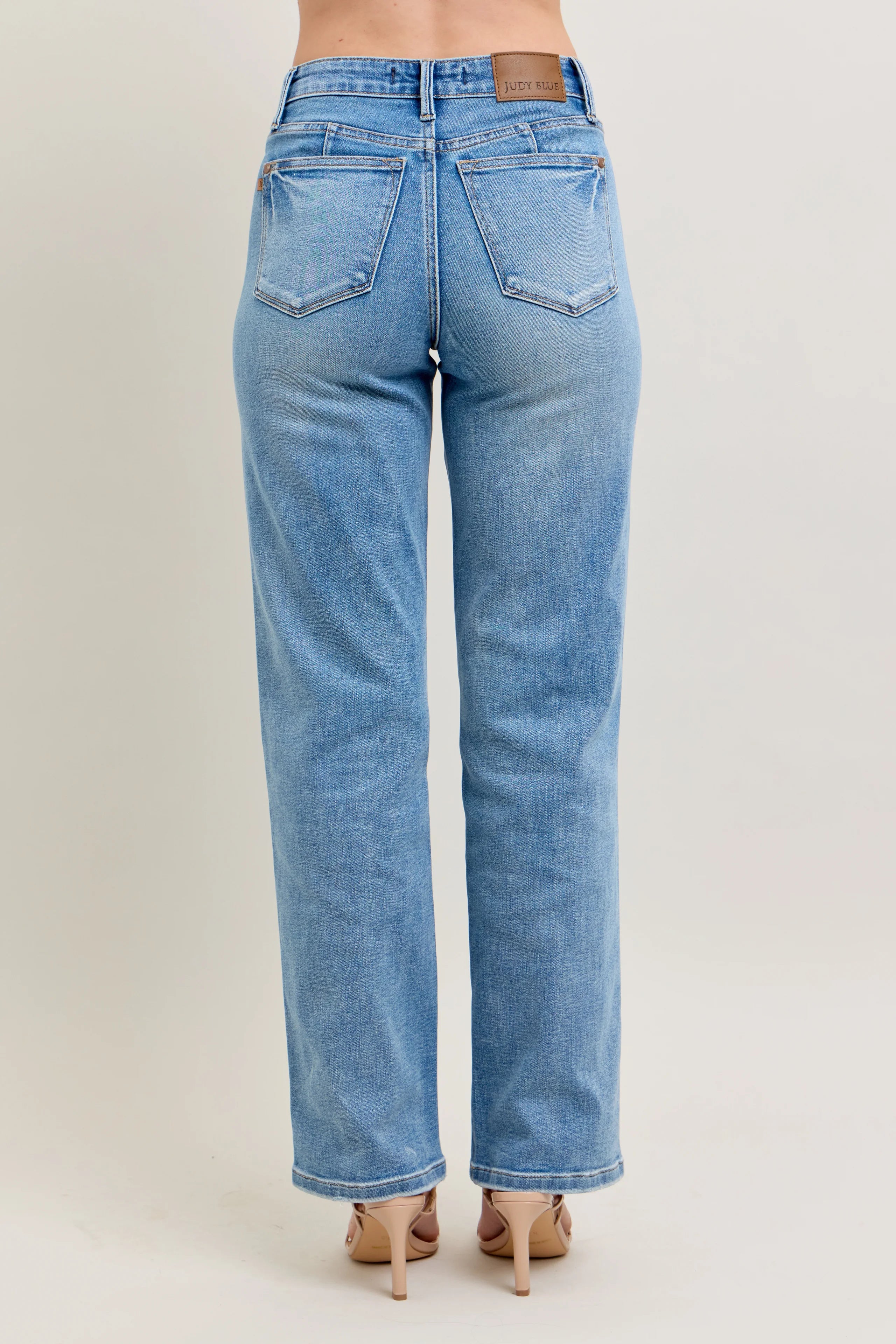 Judy Blue Tummy Control Vintage Wash Straight Leg Jeans