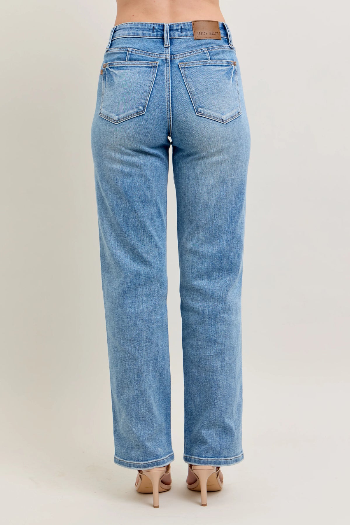Judy Blue Tummy Control Vintage Wash Straight Leg Jeans