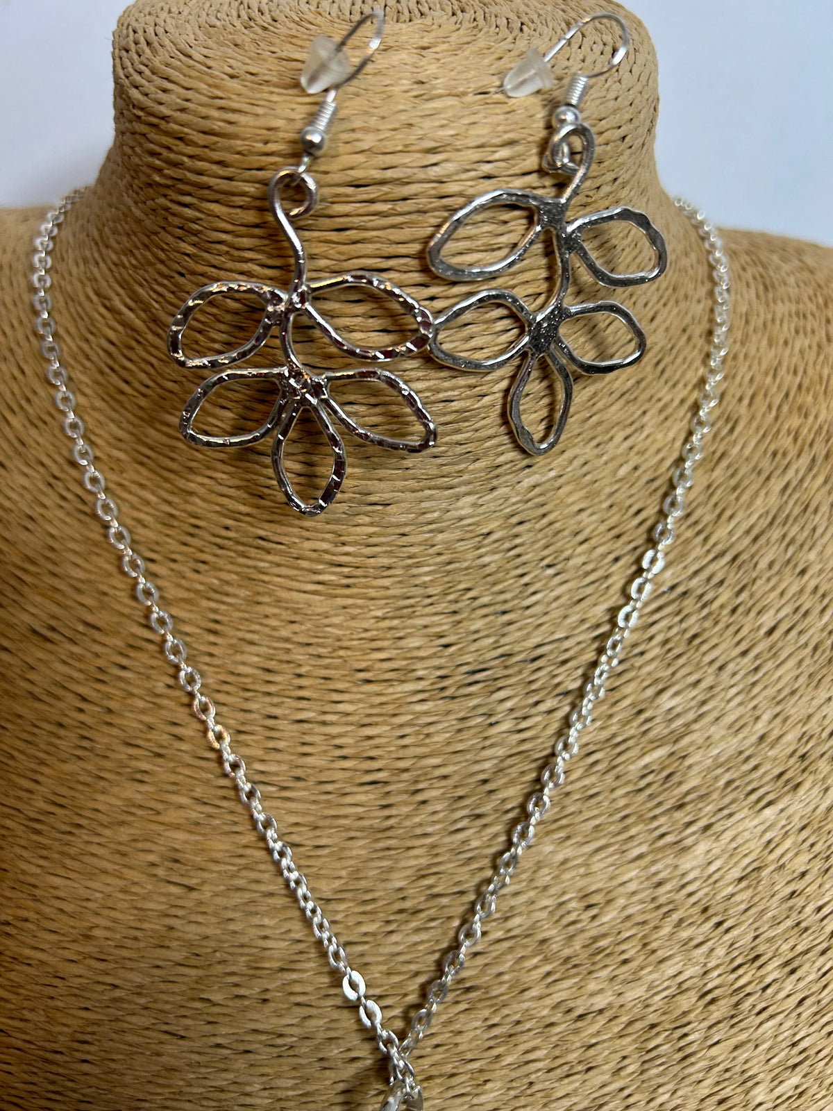 Leaves of Silver Earrings & Necklace