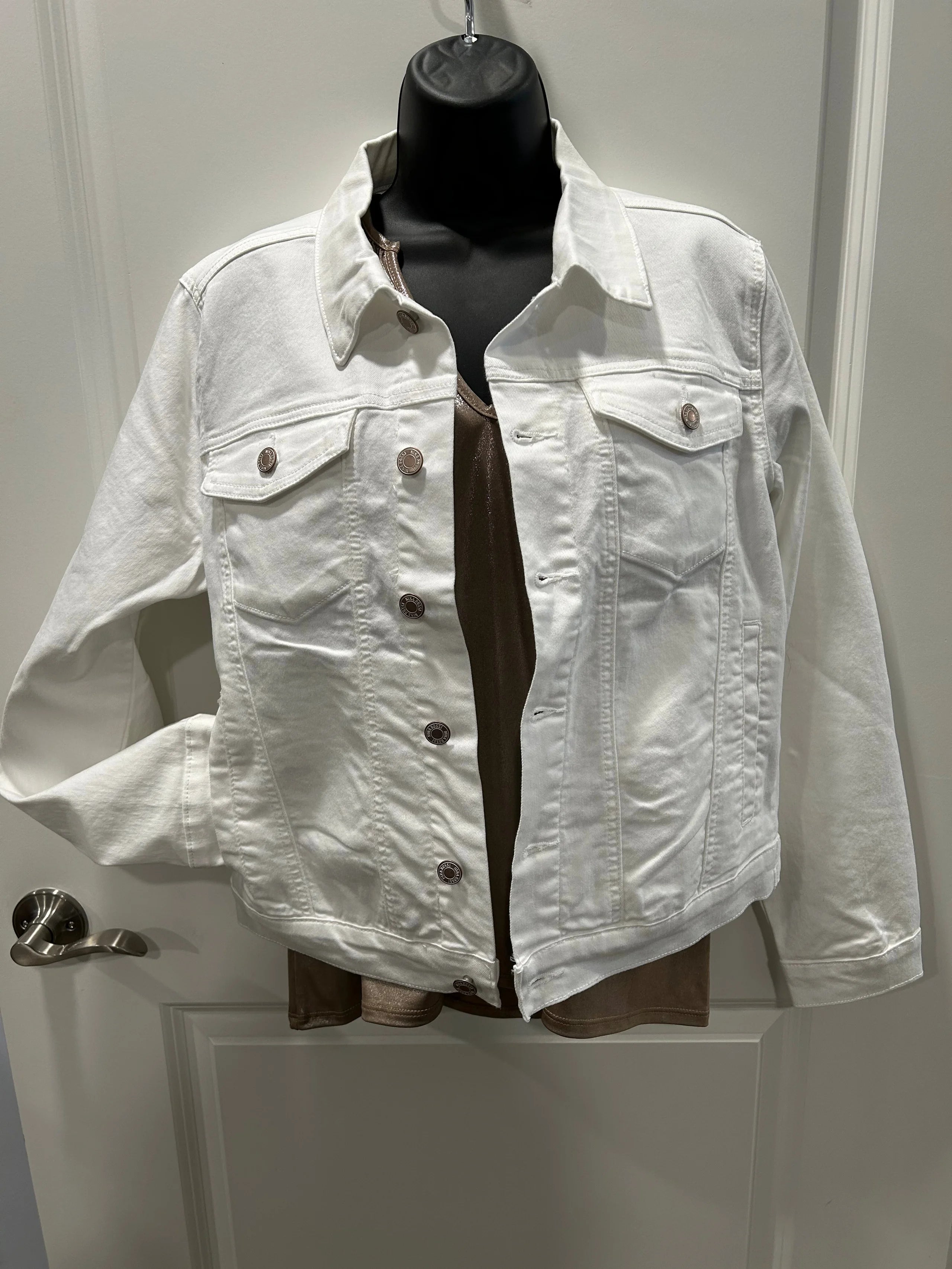 The Bianca White Denim Jacket