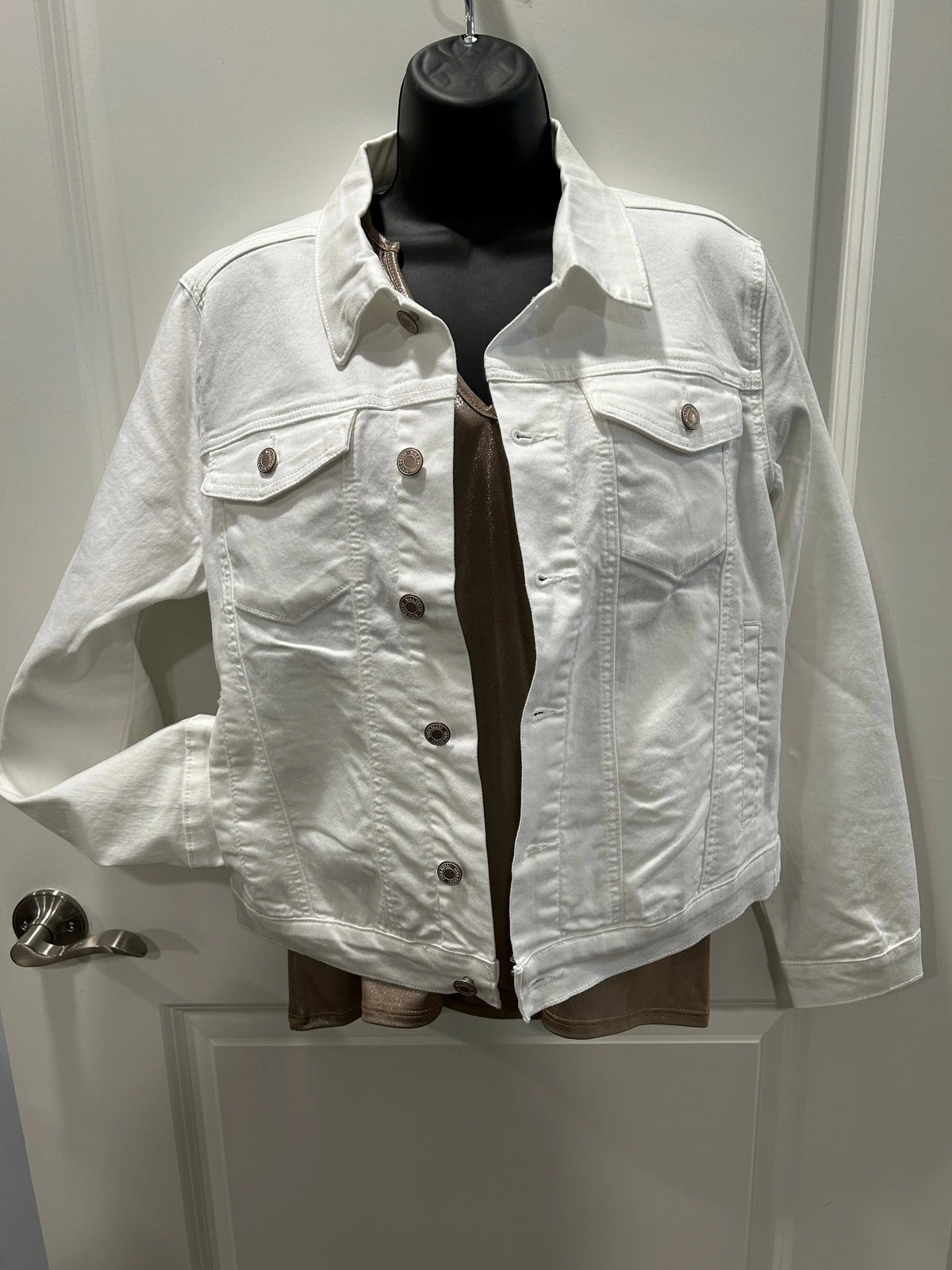 The Bianca White Denim Jacket