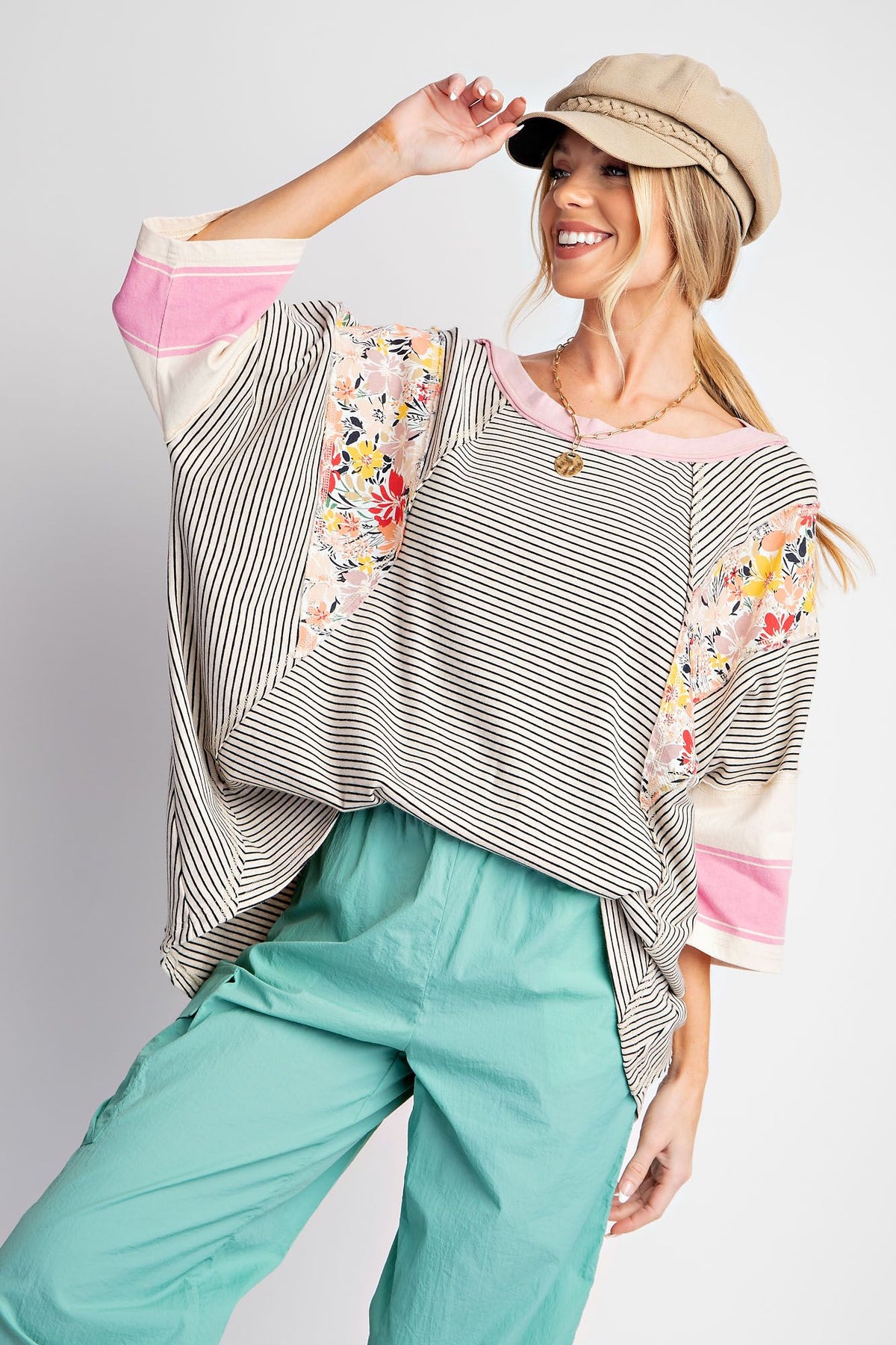 The Susanna Mix Print Knit Top - Plus Sizes
