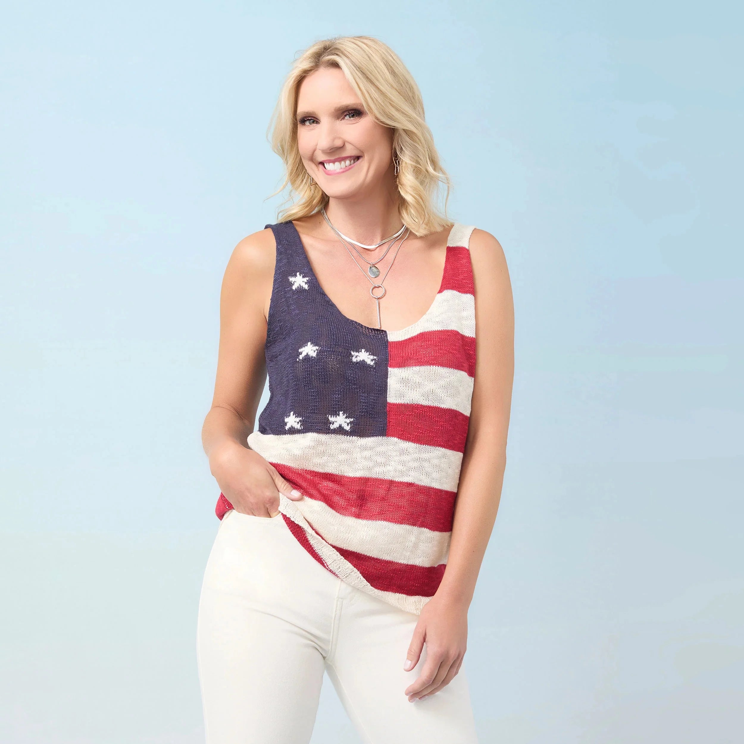 Americana Knit Tank Top