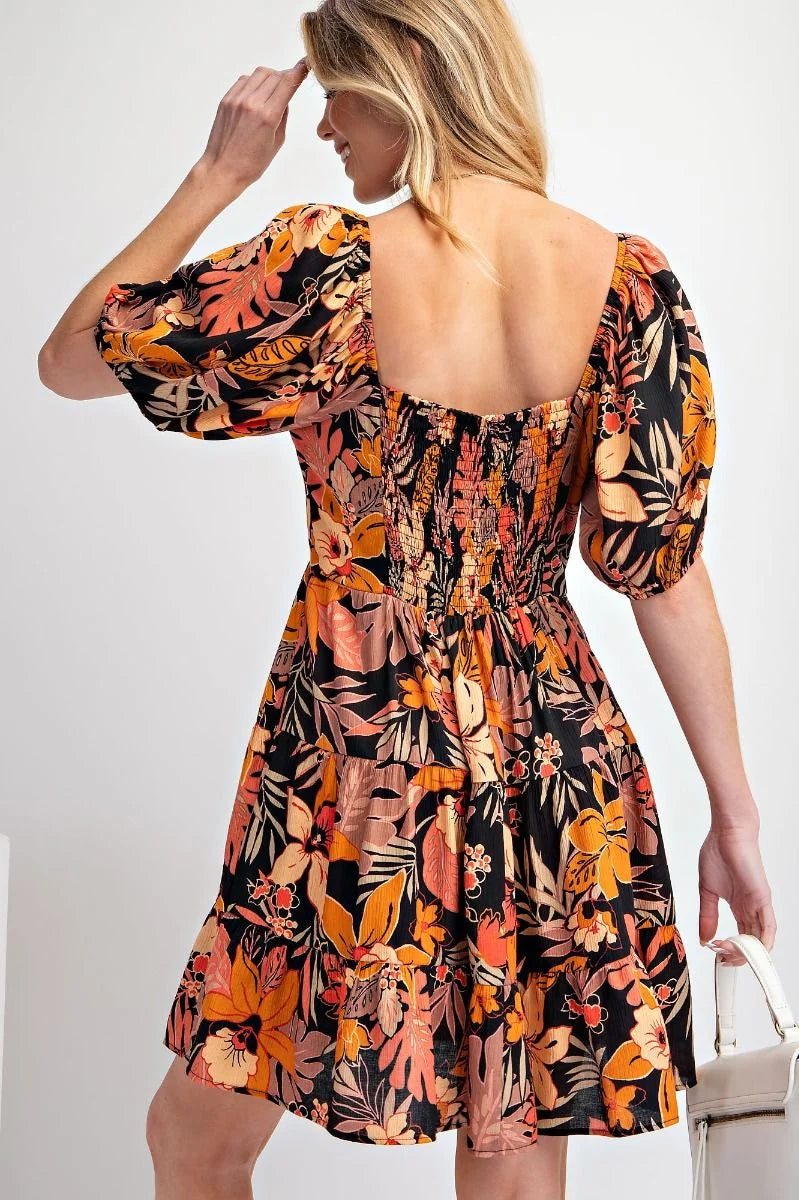 The Tonya Tropical Print Dress