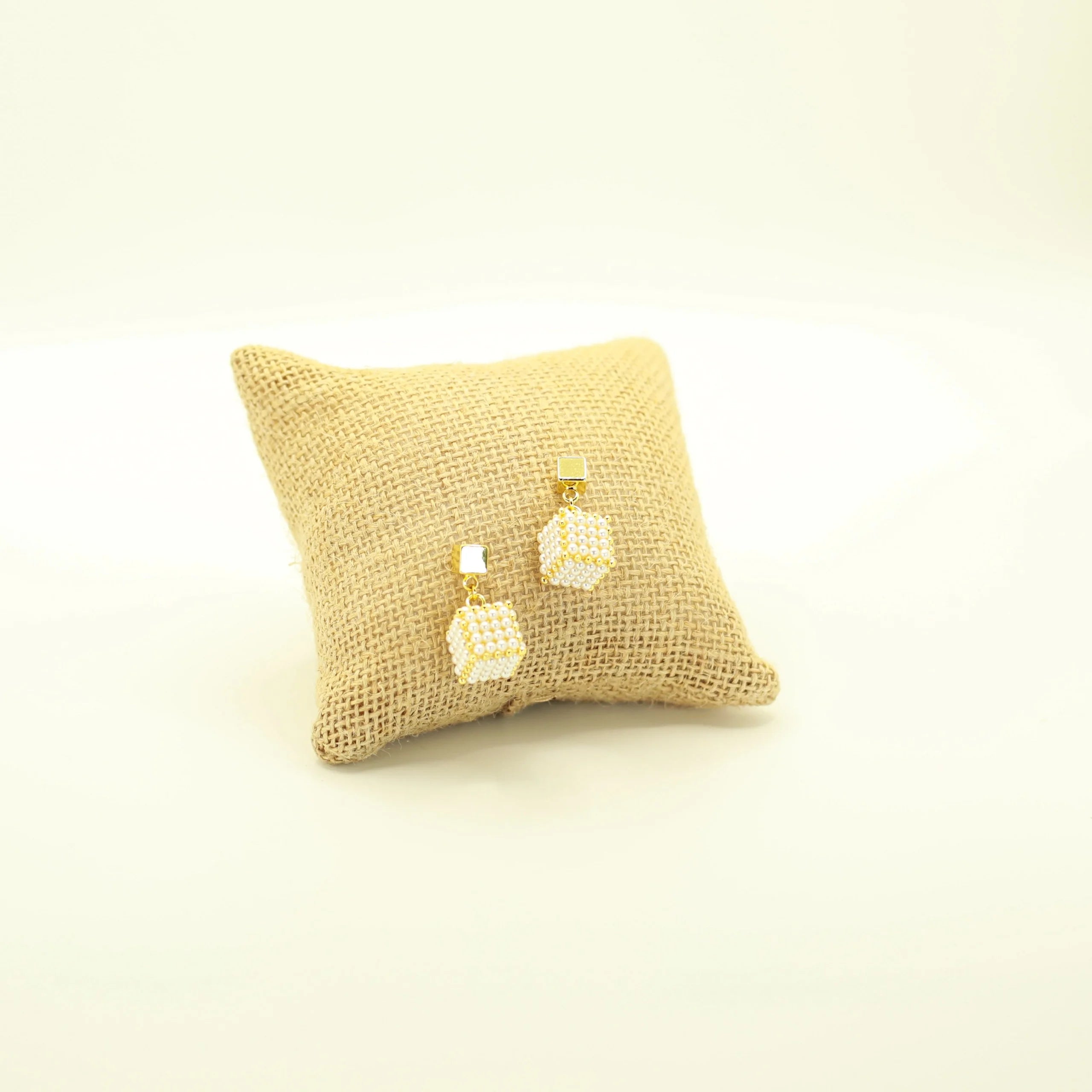 Pearly Dice Earrings