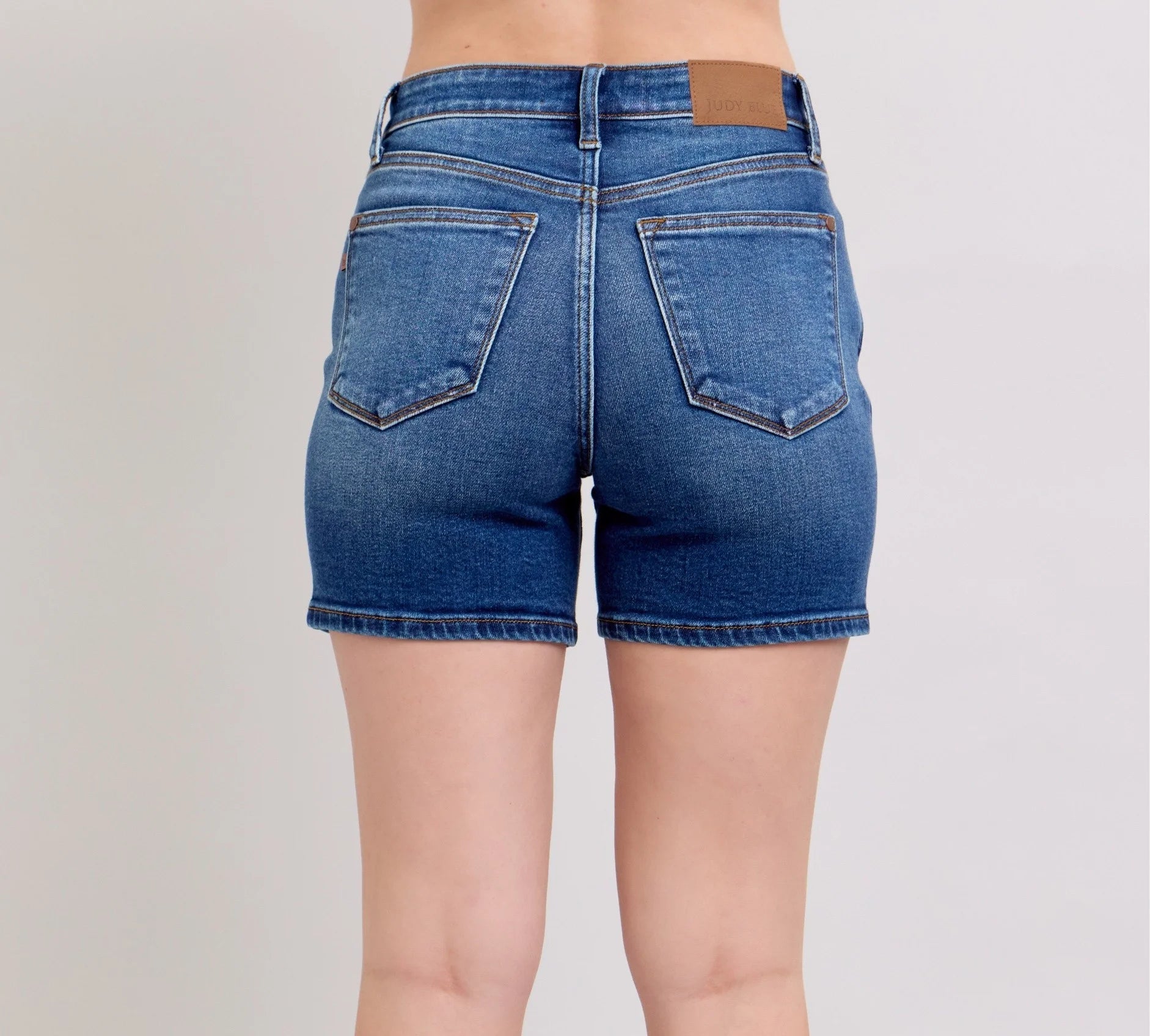 Judy Blue 2-Button Mid-Length Dad Shorts