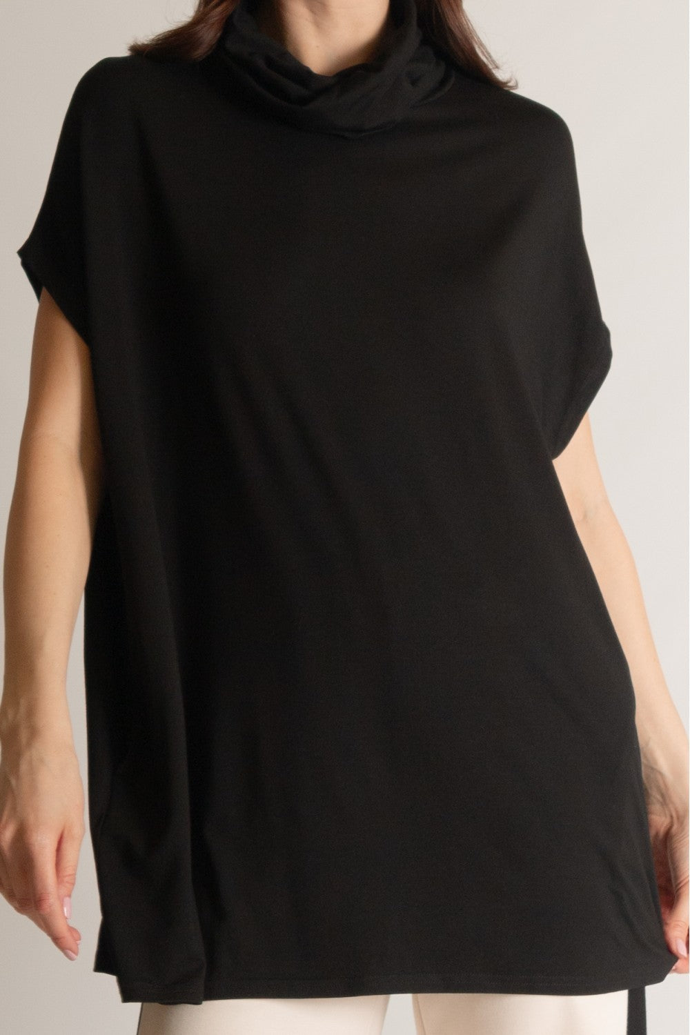 The Black Dahlia Cowl Neck Tunic