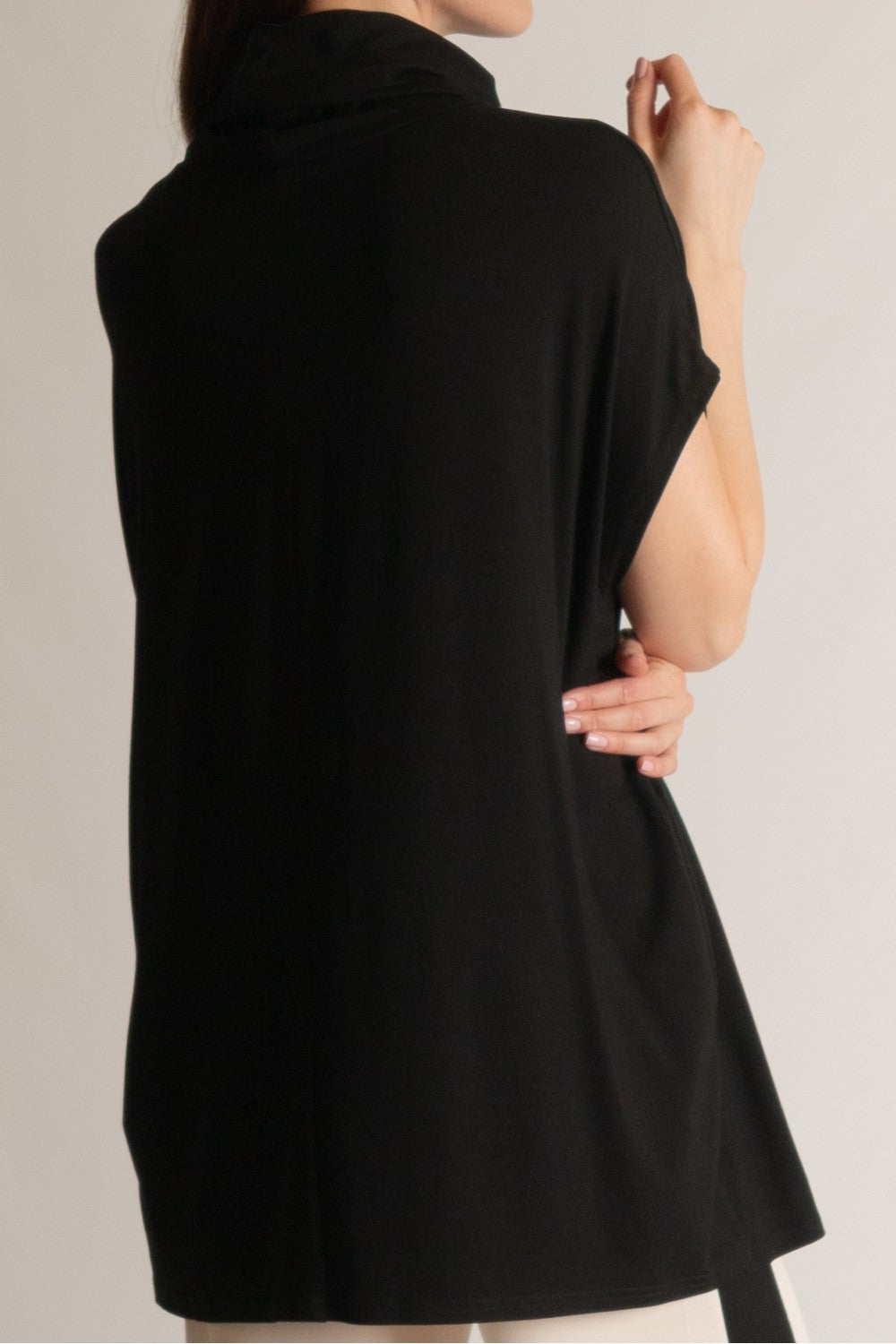 The Black Dahlia Cowl Neck Tunic