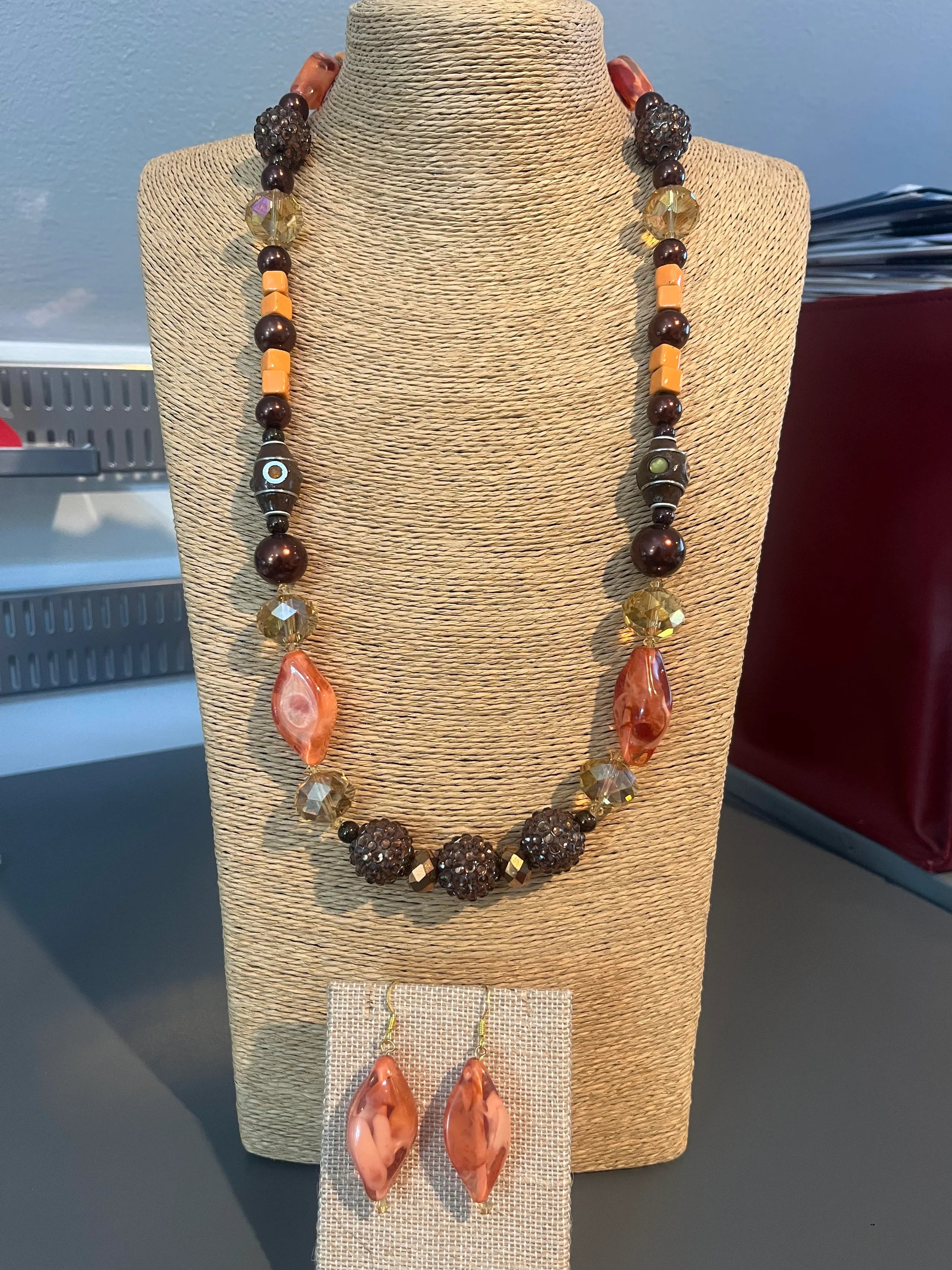 Tangerine Temptation Necklace & Earring Set