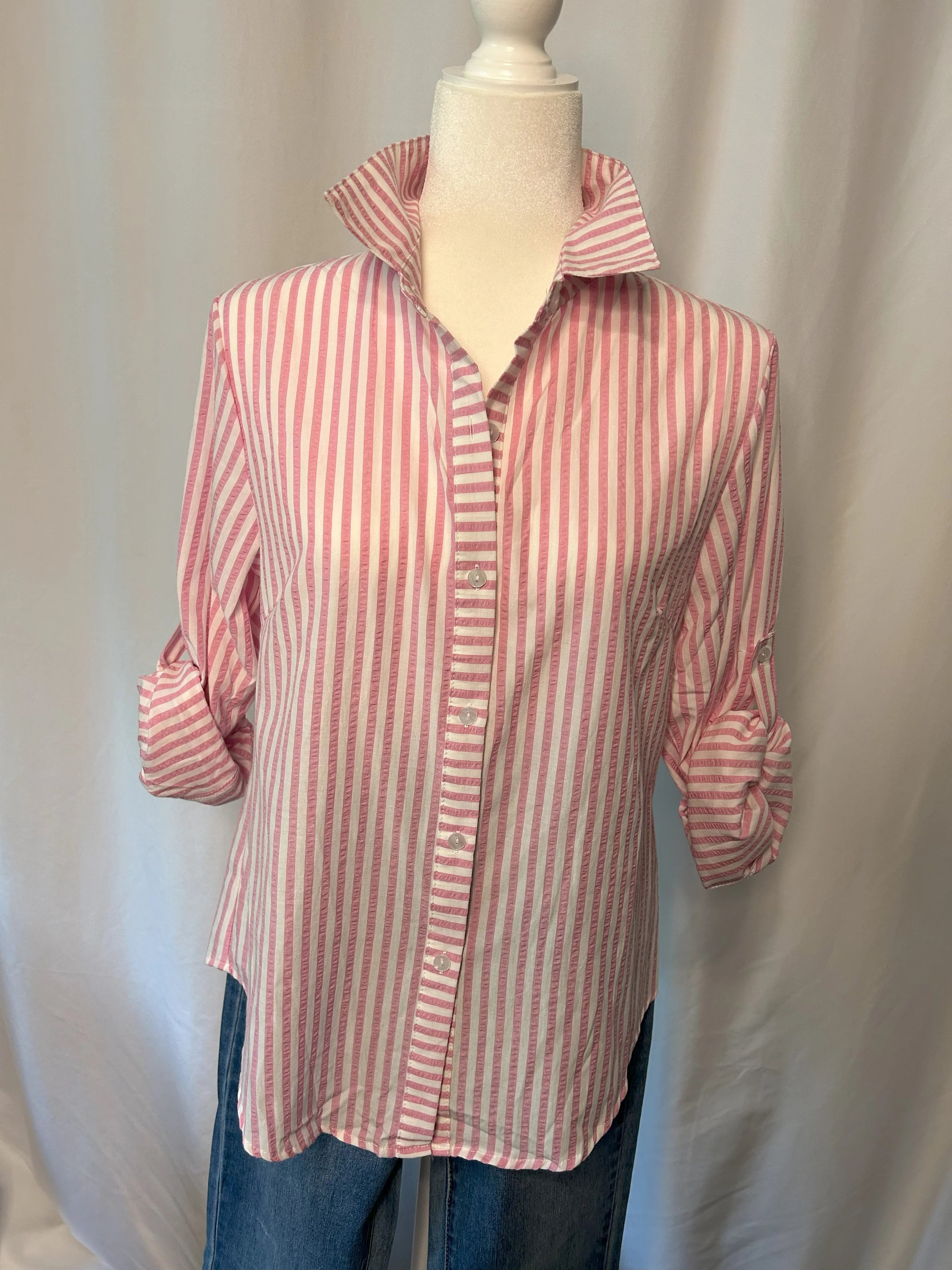 The Faye Striped Button Down Shirt