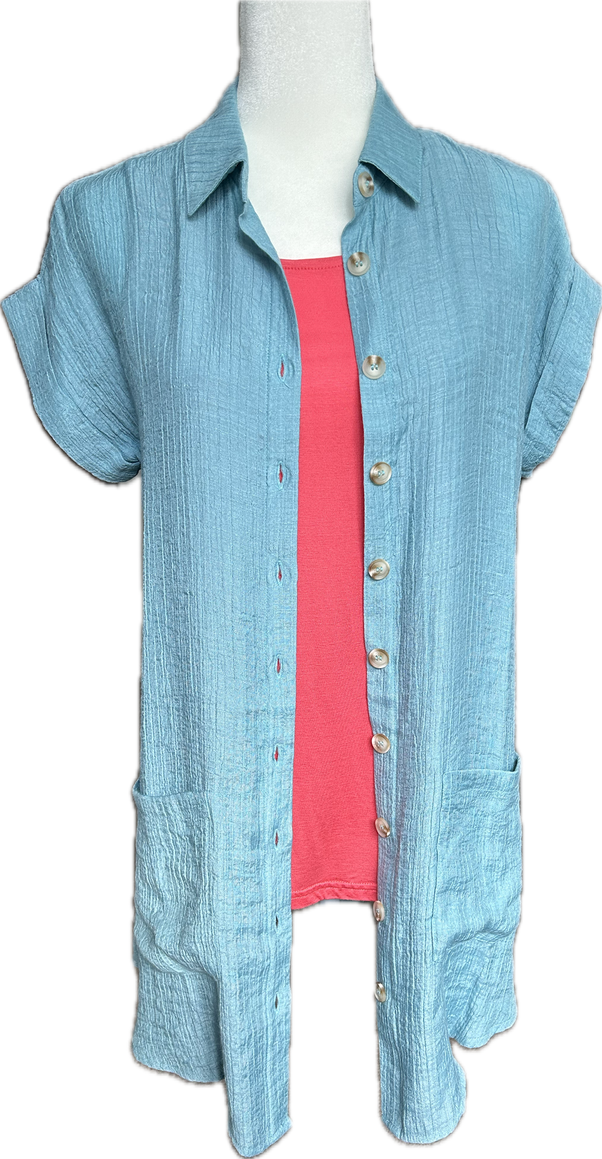 Blue Skies Button Down Shirt