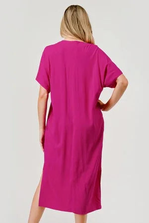 The Arial Midi Dress - Pink