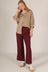 The Willow Satin Billowy Sleeve Button Up Shirt Blouse