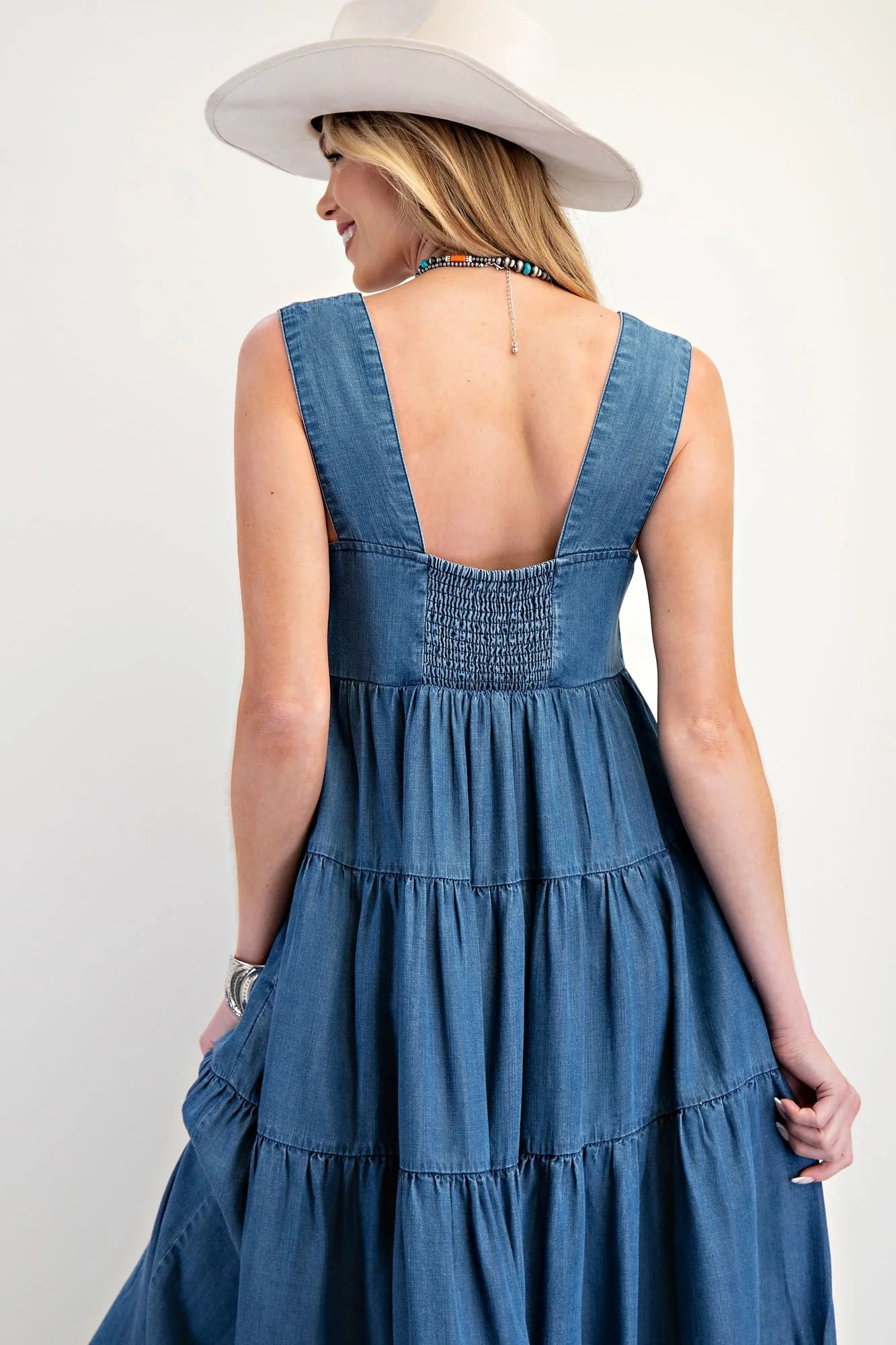 The Diedre Denim Maxi Dress
