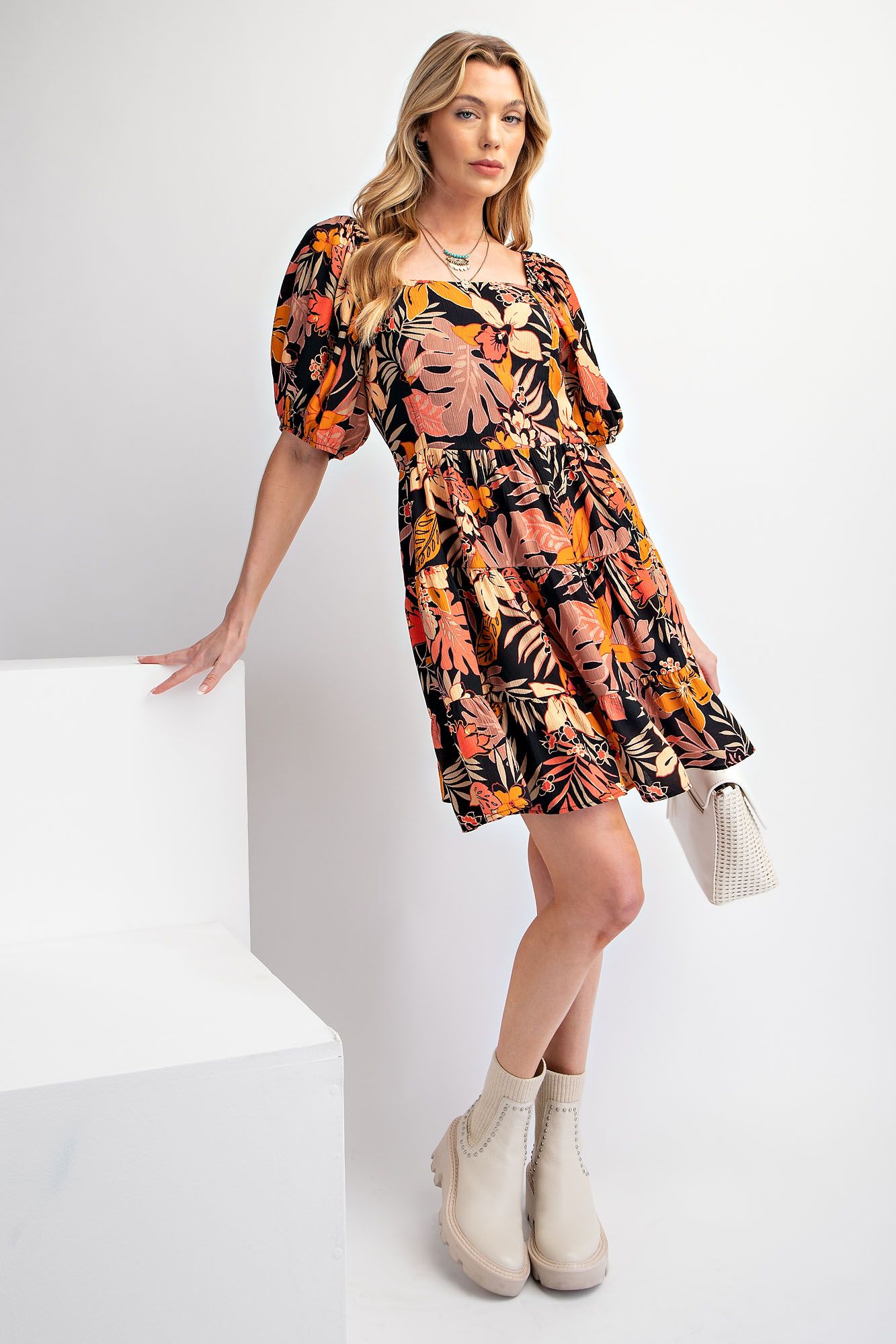 The Tonya Tropical Print Dress