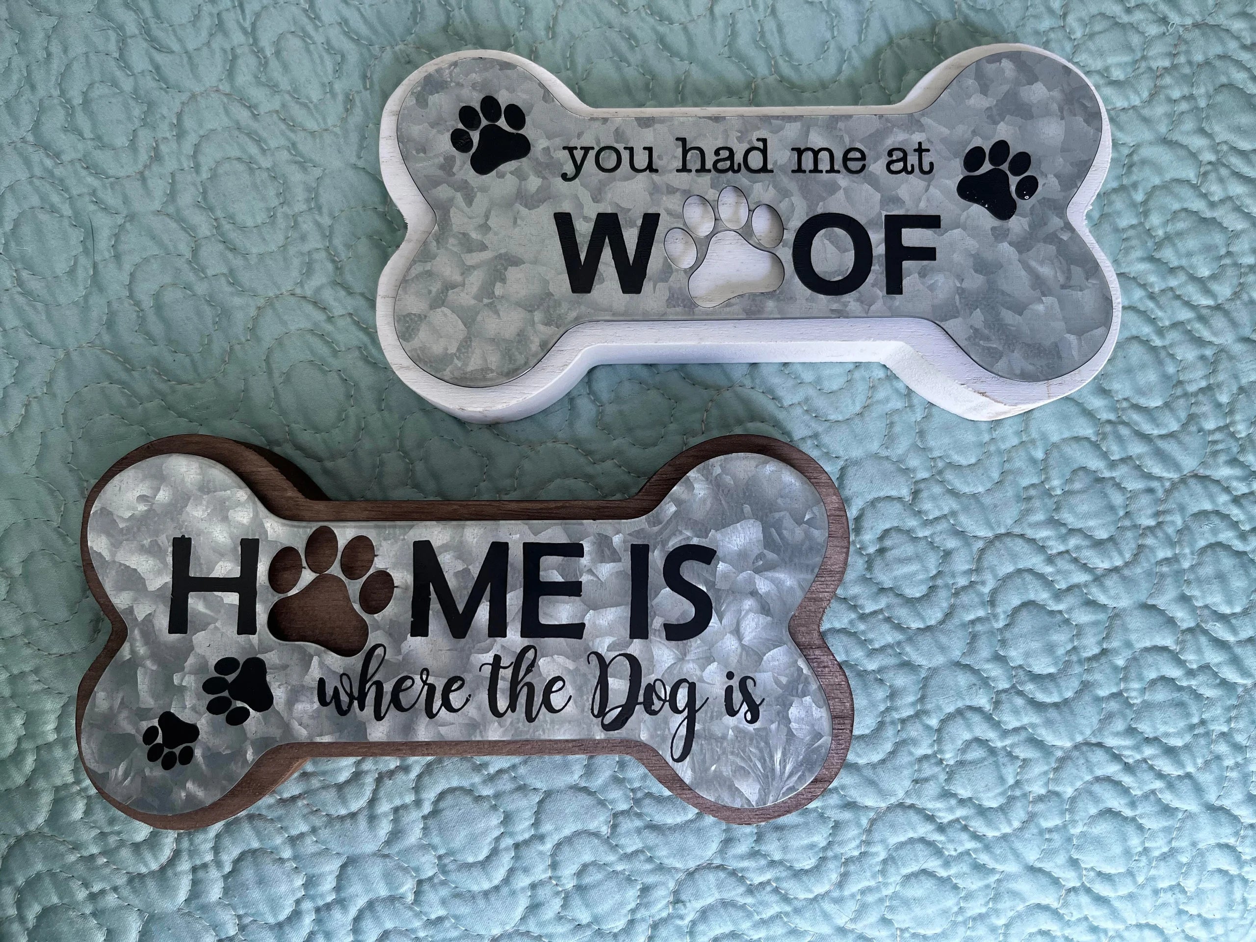 Dog Bone Home Block Signs - Assorted Styles