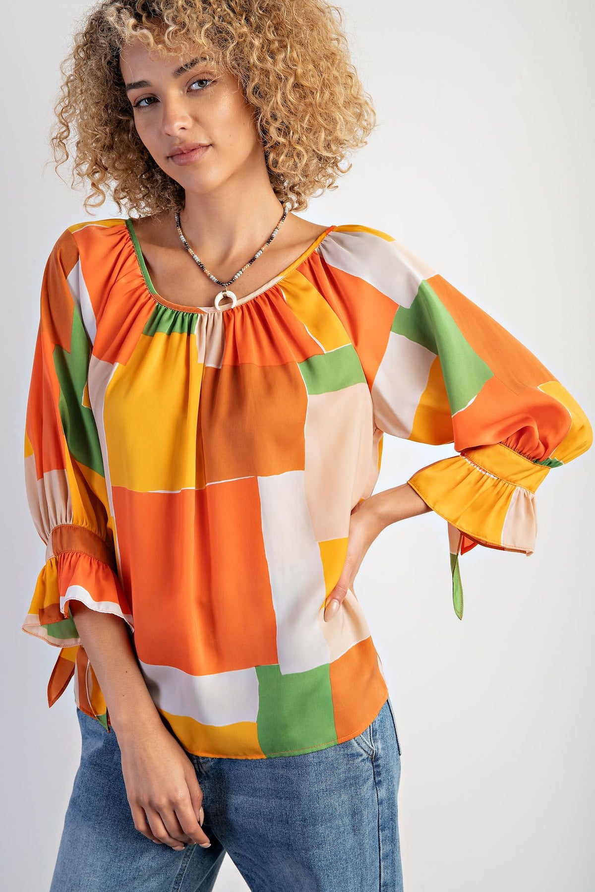 The Mirabelle Satin Blouse - Plus Sizes