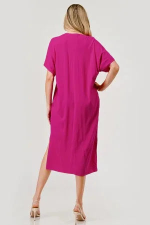 The Arial Midi Dress - Pink