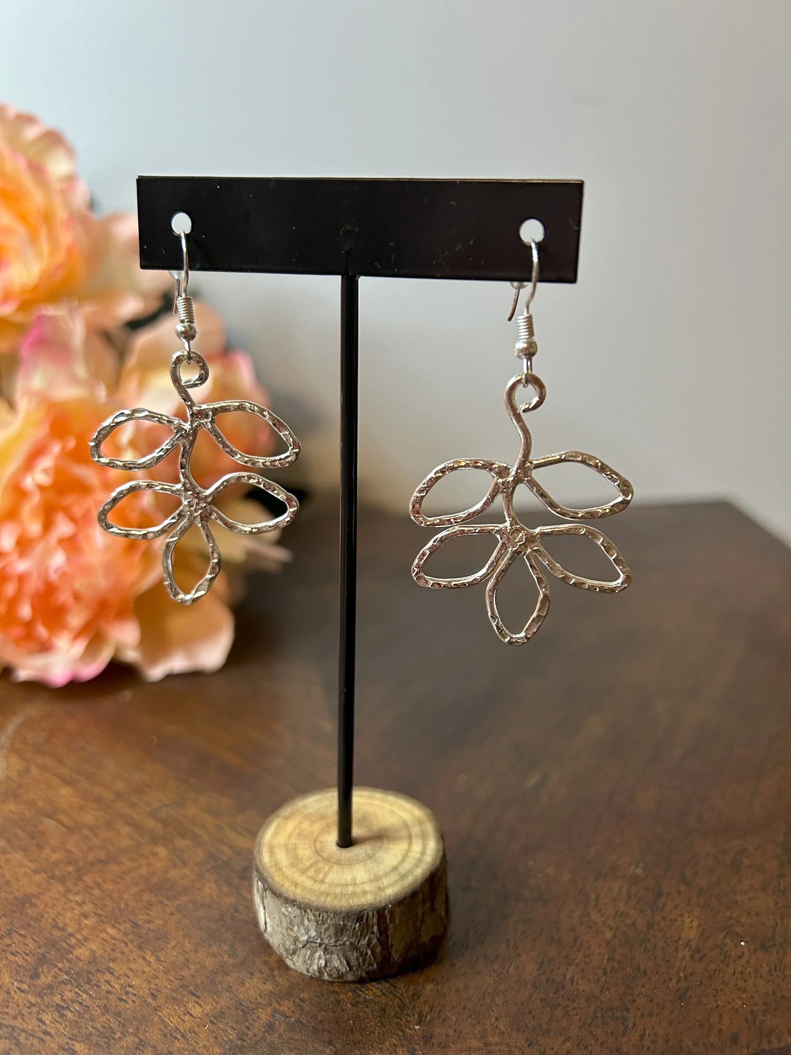Leaves of Silver Earrings & Necklace