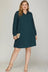 The Angie Long Sleeve Woven Collared Dress