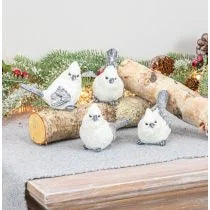 Sparkling White Cardinals - Set of 2