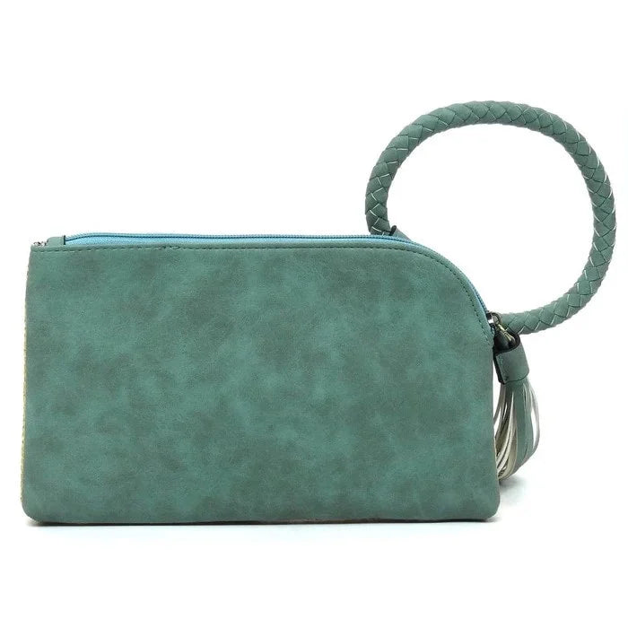 The Tracie Straw Wristlet/Clutch with Tassel - Assorted Colors
