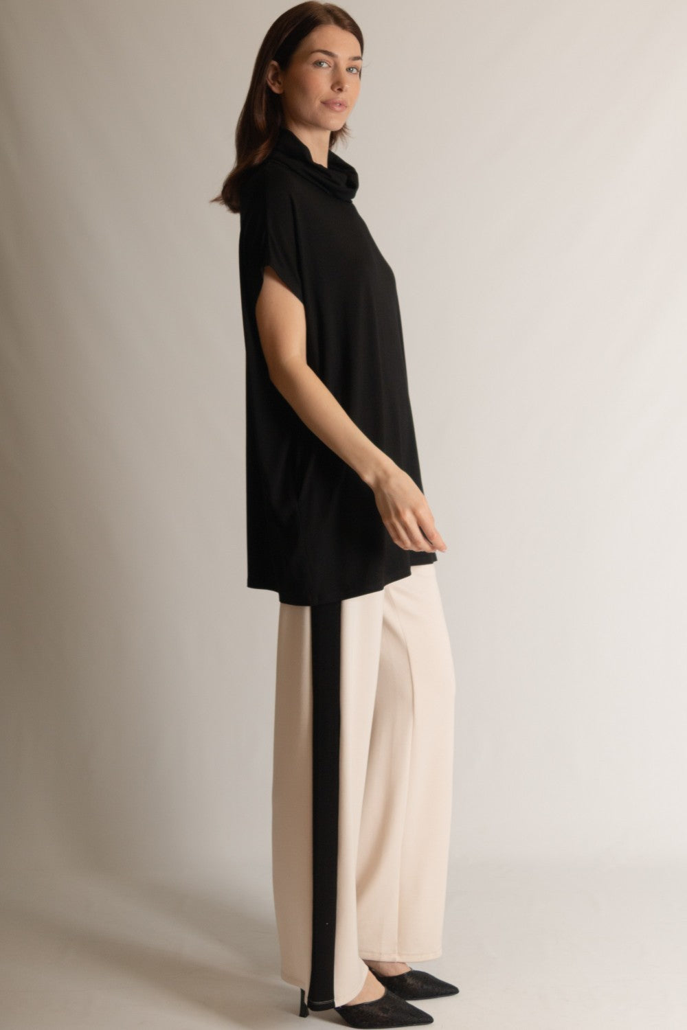 The Black Dahlia Cowl Neck Tunic
