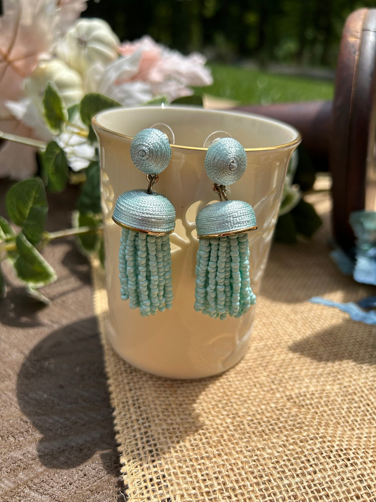 The Teal Dangle Earrings