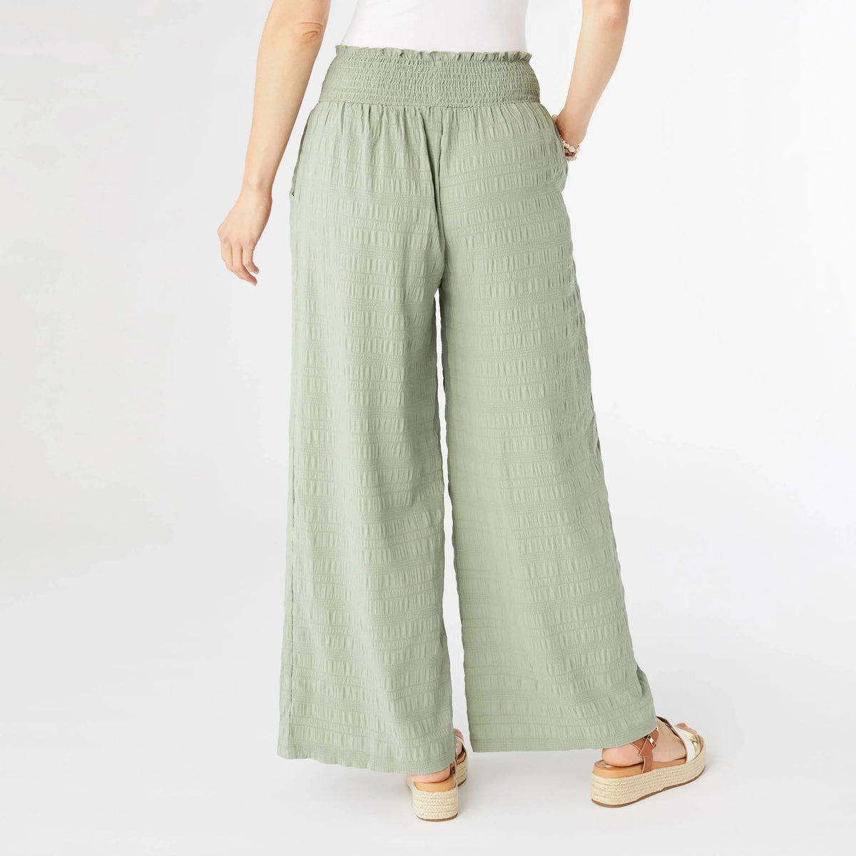 The Lillian Flowy Textured Pants - Assorted Colors