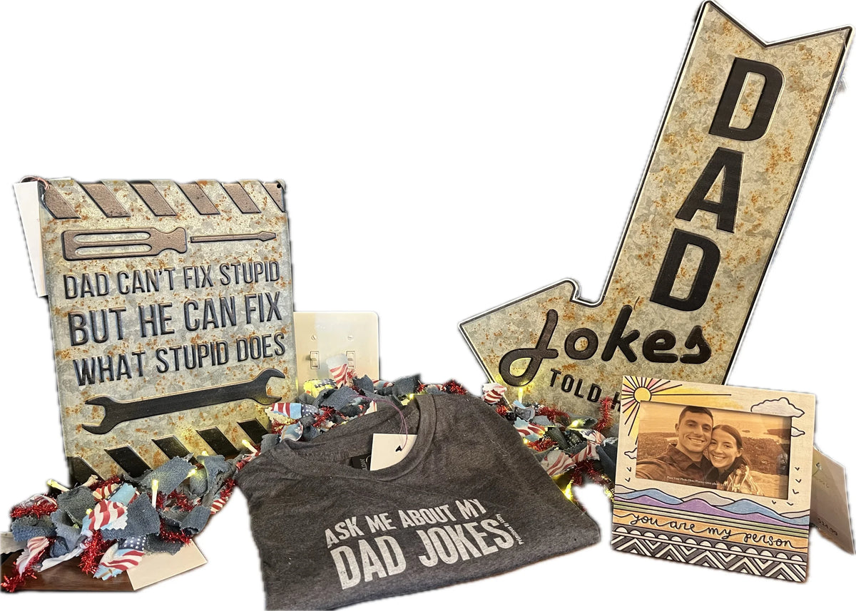 Dad Jokes Told Here Metal Sign