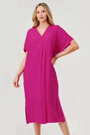 The Arial Midi Dress - Pink
