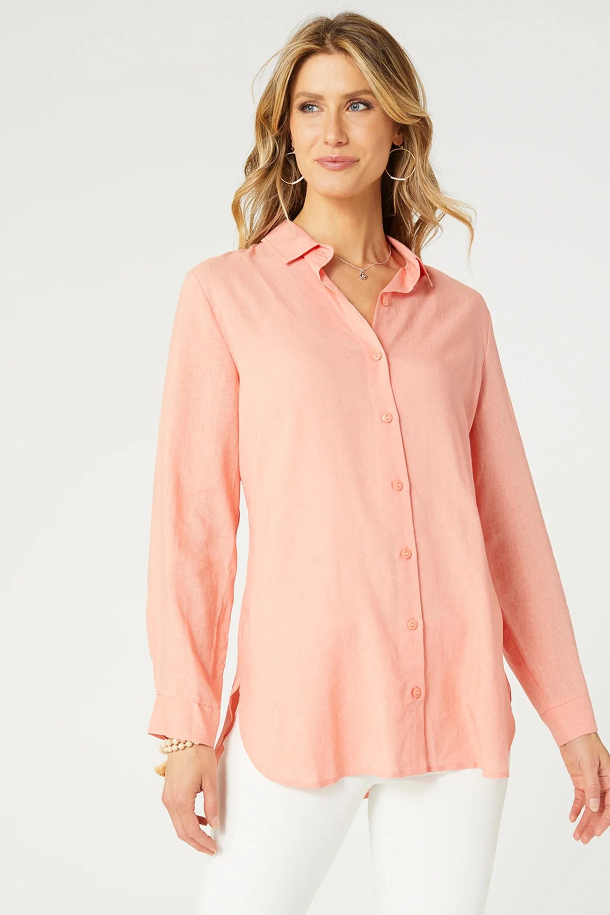 The Kylie Button Down Tunic Top - Assorted Colors