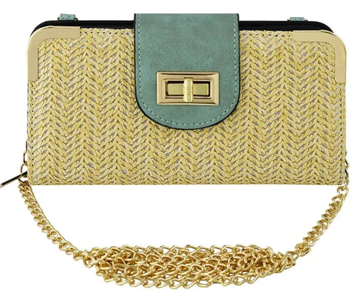 The Rory Rattan Wallet Crossbody Clutch - Assorted Colors