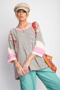 The Susanna Mix Print Knit Top - Plus Sizes