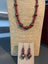 The Red Velvet Necklace & Earring Set
